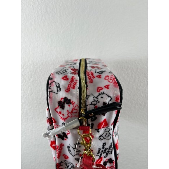 Hello Kitty Y2K All Over Character Print Purse White Red Black Crossbody Bag - Picture 14 of 15